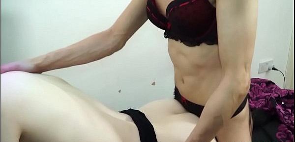  Skinny twosome lingerie tgirls enjoying cock